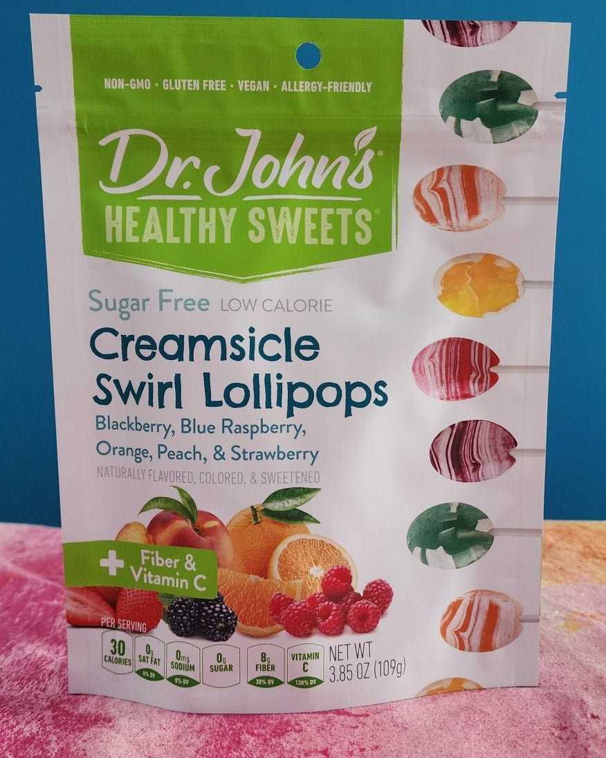 Dr. John's Healthy Sweets - Sugar Free - Creamsicle Swirl Lollipops - 3.85 oz - #variant_color# - #variant_size# - #variant_option#