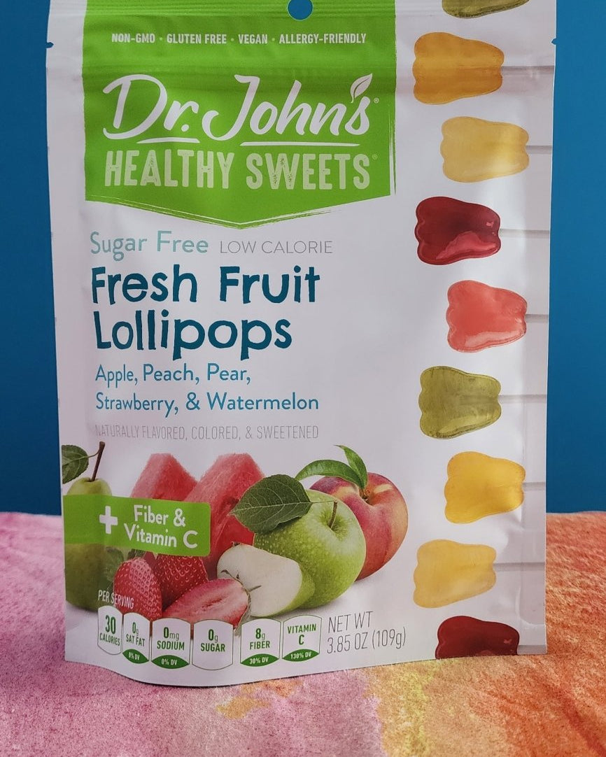 Dr. John's Healthy Sweets - Sugar Free - Fresh Fruit Lollipops 3.85 oz - #variant_color# - #variant_size# - #variant_option#