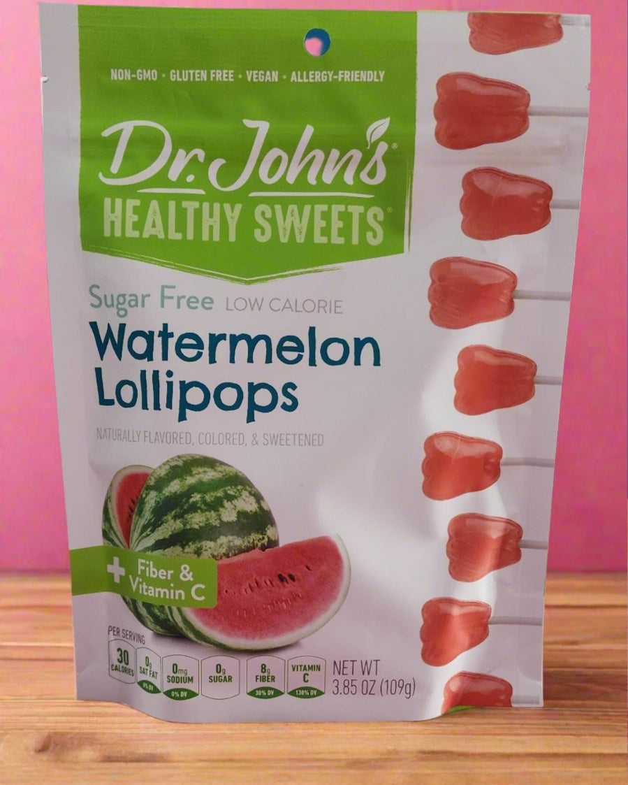 Dr. John's Healthy Sweets - Sugar Free - Watermelon Lollipops 3.85 oz - #variant_color# - #variant_size# - #variant_option#