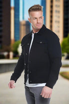 Men's Denim Jacket: Black - #variant_color# - #variant_size# - #variant_option#