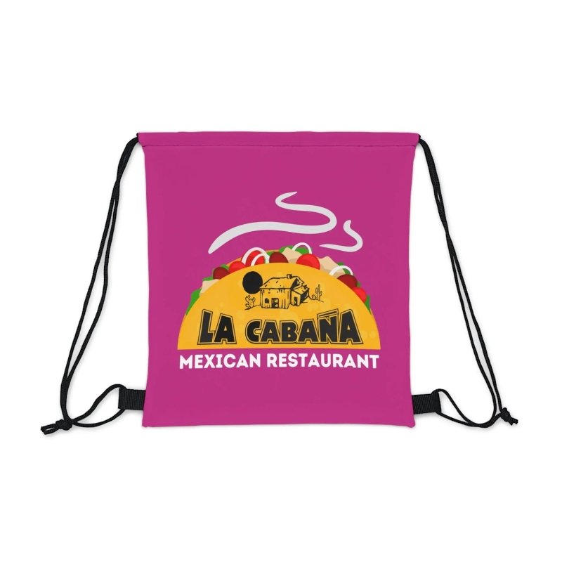 Outdoor Drawstring Bag: La Cabana - Hot Pink - #variant_color# - #variant_size# - #variant_option#