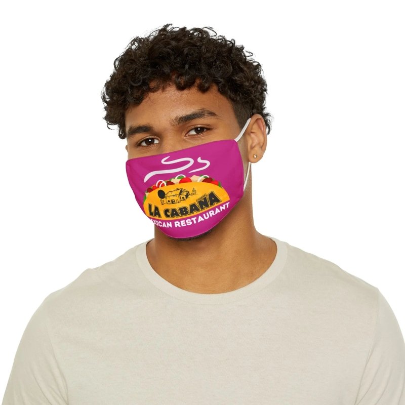Snug-Fit Fabric Face Mask: La Cabana - Hot Pink - #variant_color# - #variant_size# - #variant_option#
